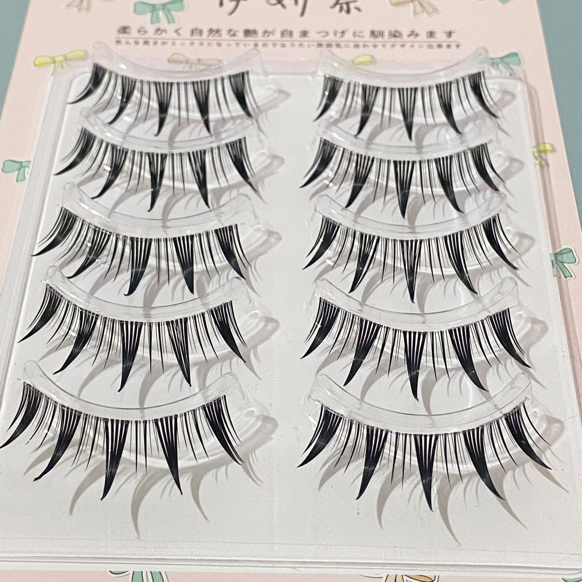 Barbie Ojo de dibujos animados pestañas postizas tamaño diablo grueso completo de una sola pieza novato ojo pestañas completo racimo negro tallo