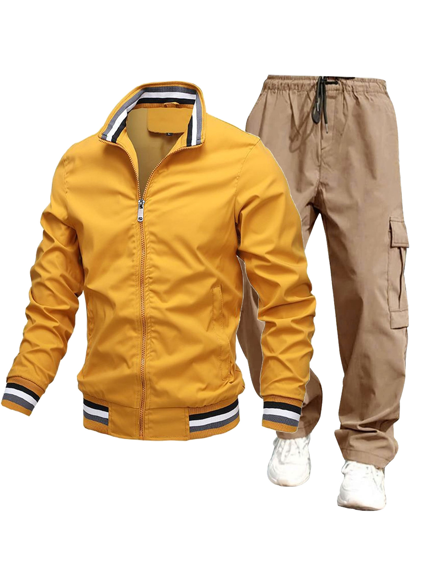 Herrenbekleidung 2024 neuer trendiger Herren-Herbst- und Winter-Freizeitmantel Modetrendmantel Herrenoberteile dünne Jacke Anzug_voghion.com