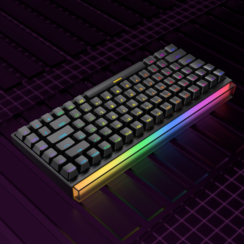 68 キーメカニカルキーボード e スポーツゲームカスタマイズされたメカニカル有線 RGB ライトボックスフルキーノーマルバットダブルカラー射出成形キー|undefined