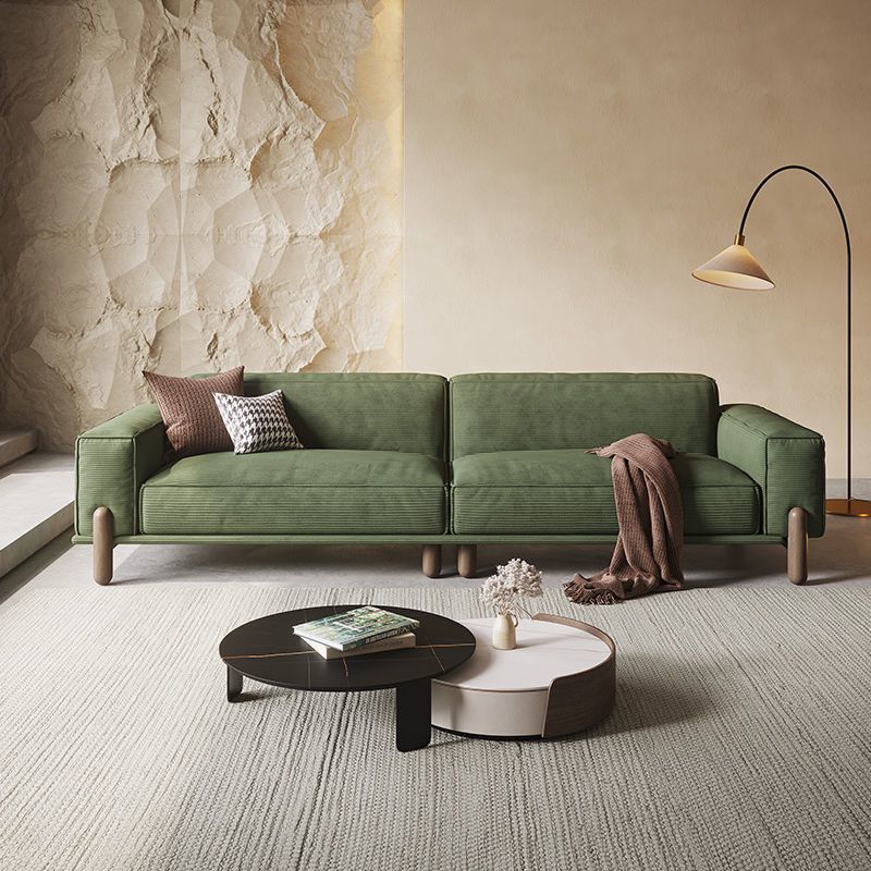 Vintage-Style Retro Sofa, Living Room Velvet Sofa, Three-Seater, Two-Seater, Single Seat, Solid Wood Block Sofa, Can Be Reclined 2
