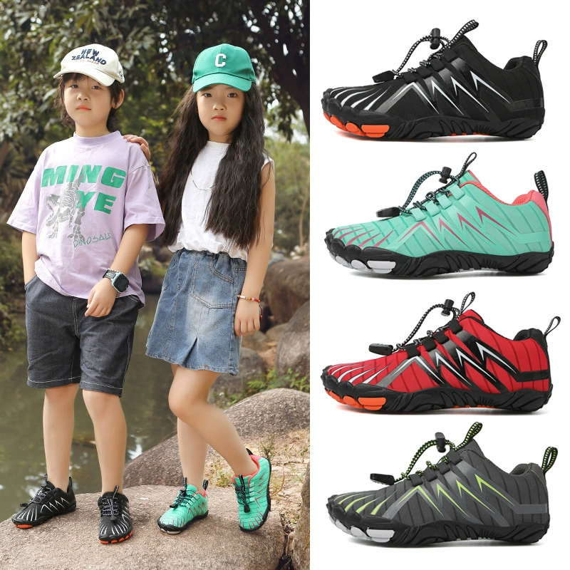 Уличная обувь для родителей и детей, повседневная спортивная обувь для фитнеса, походная обувь, обувь для прыжков со скакалкой, обувь для скалолазания с пятью пальцами на мягкой подошве и нескользящей ручкой.