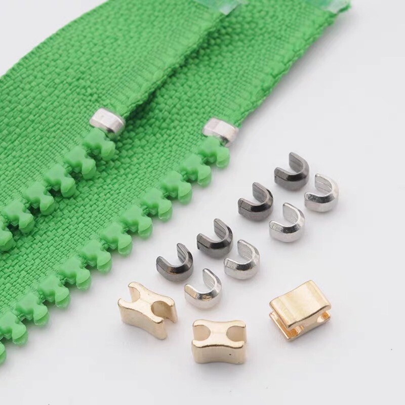 No. 3 No. 5 No. 8 zipper accessories metal upper stop U-shaped front code I-shaped code nylon clip mouth pull head Anti-fall