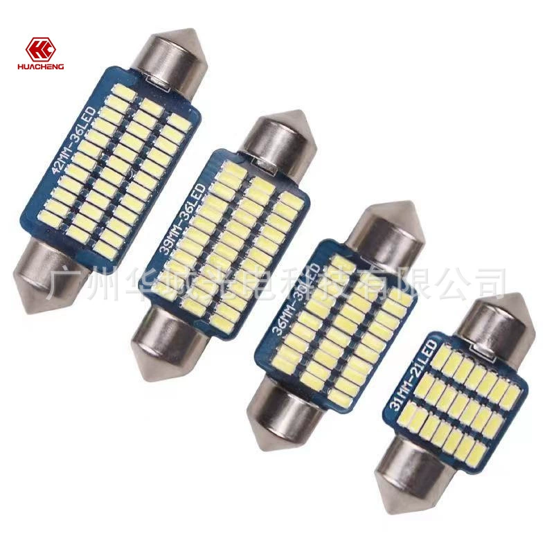 Автомобильный светодиодный светильник на крышу лампа для чтения двойной наконечник 21 30 36SMD декодирование интерьер автомобиля декоративный свет номерной знак двойной наконечник синее дно