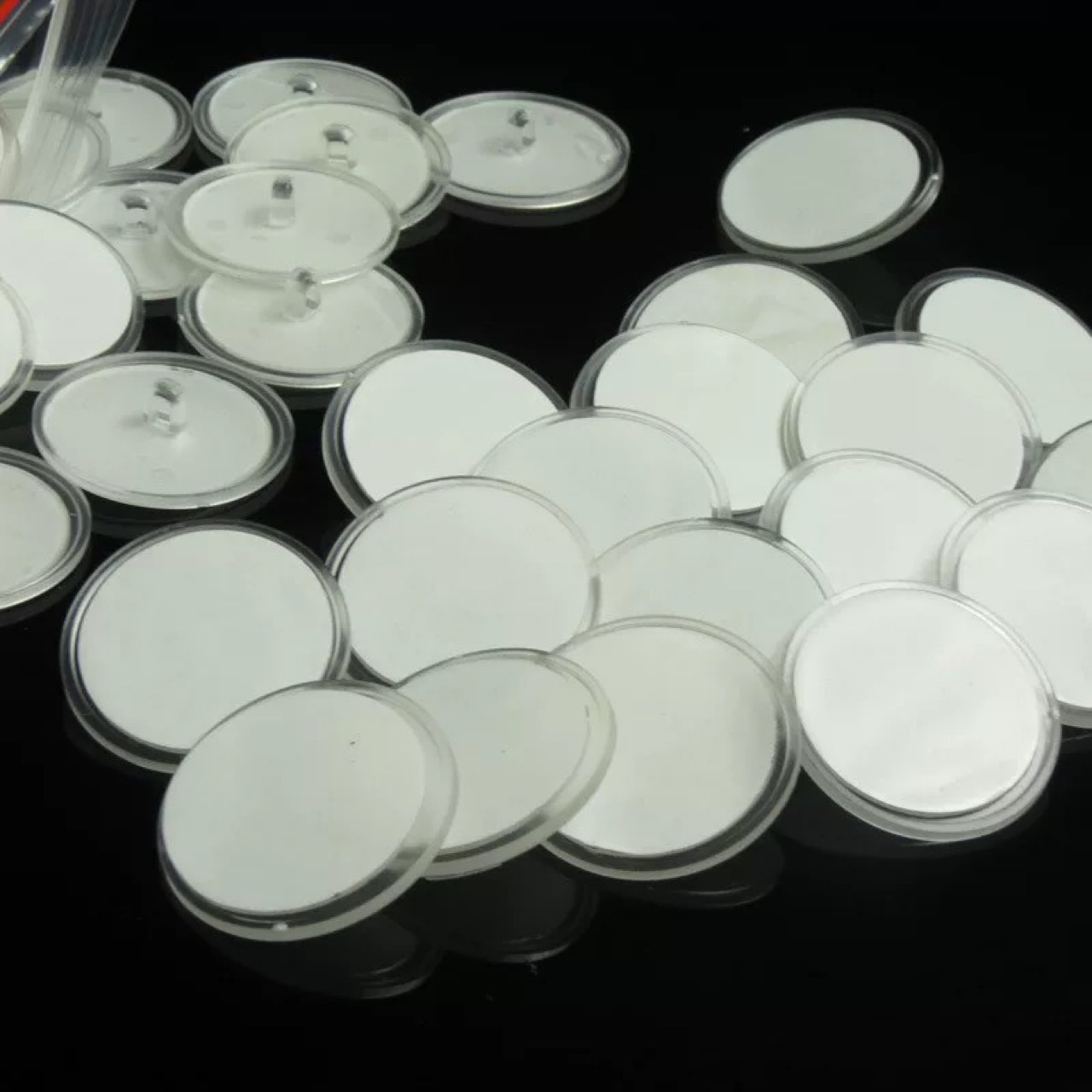 Powerful Traceless Ceiling-Mounted 3cm Small Round Adhesive Hook, Transparent Ceiling Adhesive Accessory, Invisible Hook, Affordable Model