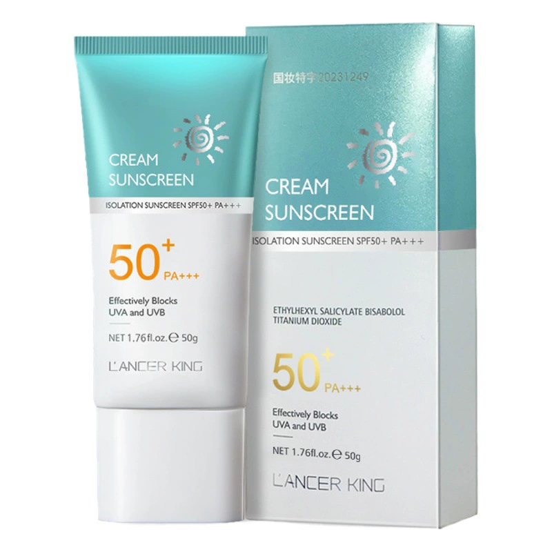 Солнцезащитный крем LK 50+++, натуральный, не отбеливающий, освежающий, увлажняющий, нежирный, осветляющий цвет кожи, женский солнцезащитный лосьон