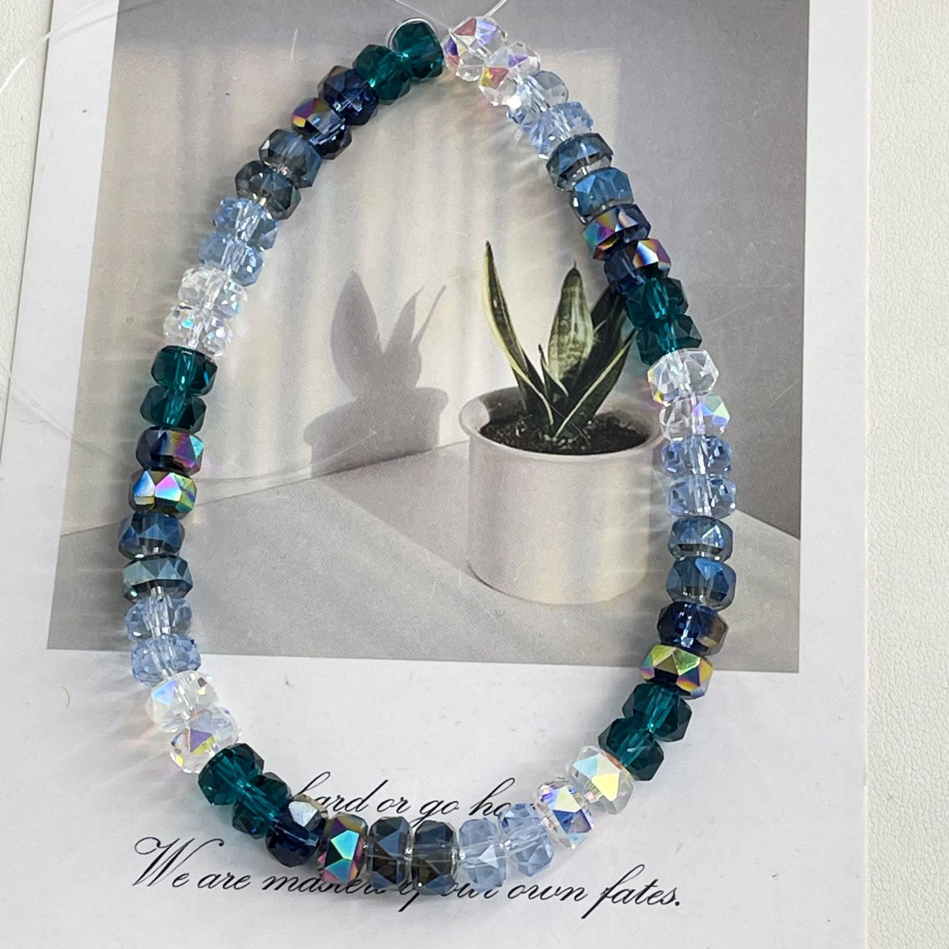 8mm Rainbow Wheel Jingjing Diy Jewelry Este embrión Vidrio Cristal Jewelry Pulsera Collar Moda Jewelry Accesorios dispersos