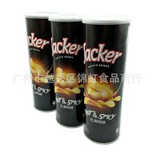 批发供应进口食品 马来西亚 杰克薯片香辣味160g*14罐/箱包装全年