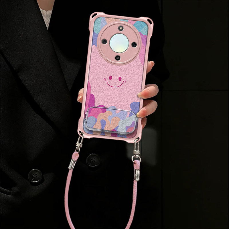 Smiley Face Suitable for Honor X70 Phone Case Honor X60 Stand X50 Simple Pink X40I Anti-Drop X30 Soft Case for Women Smiley Face Suitable for Honor X70 Phone Case Honor X60 Stand X50 Simple Pink X40I Anti-Drop X30 Soft Case for Women