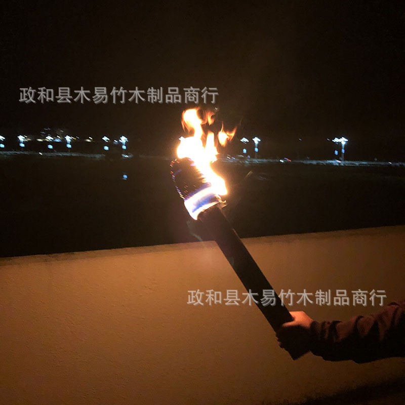 火祭りの小道具、運動会の火棒、開場式の点火棒、木製の火棒、新築祝い、舞台、本物の火、写真撮影、レトロ風|undefined