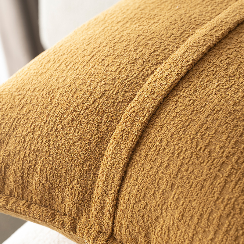 Sofá de tela de lino de nieve de color puro funda de cojín de almohada sala de estar soporte lumbar cabecera de cama cojín trasero grande funda de almohada sin núcleo