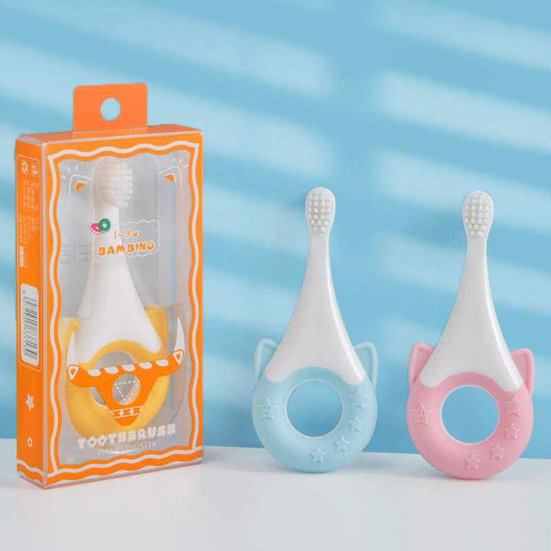 Calf Adventures Baby Toothbrush 1-3 Years Old Separate Packaging Baby Toothbrush Wholesale Kitten Toothbrush Soft Hair