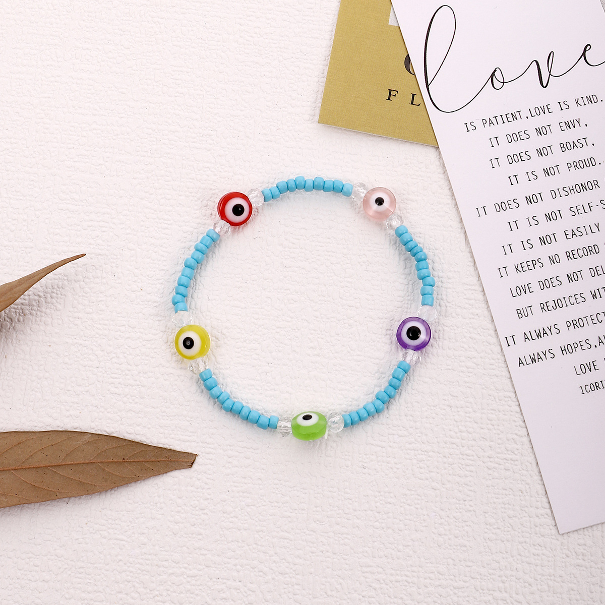 Japanese Style Devilu0027S Eye Plastic Resin Beaded Womenu0027S Necklace