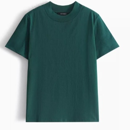 All Plant Custom-Spun Custom-Dyed Normcore Niche Basic Versatile Upgraded Wide Collar Design Classic Wide Collar T-Shirt