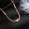 Necklace stainless steel, chain for key bag , pendant, internet celebrity, Korean style, simple and elegant design