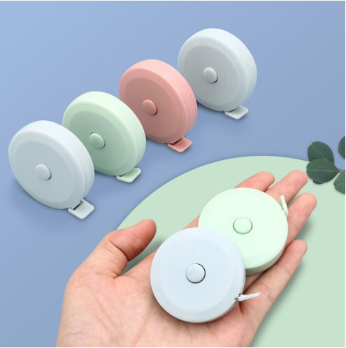 Mini small soft ruler 1.5 meters plastic tape measure telescopic measuring ruler fully automatic measurement ruler student tape measure