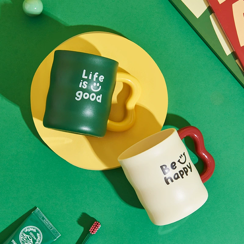 Mouthwash, capacious cute plastic tea cup, English, wholesale