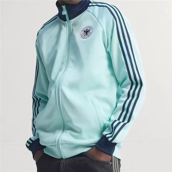Adidas Trefoil Stand Collar Sports Jacket for Men, New Autumn Model with Three-Stripe Embroidery, Loose Casual Cardigan