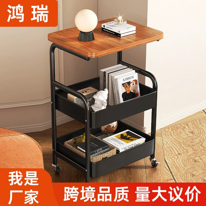 Cart, multilayer storage system for bed