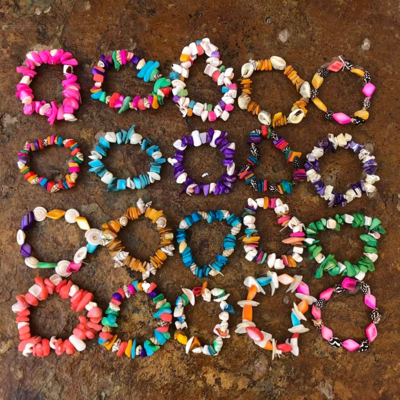 Conchas naturales conchas pulseras collares diy fresco versátil joyería correa de mano tienda artesanía característica fuente