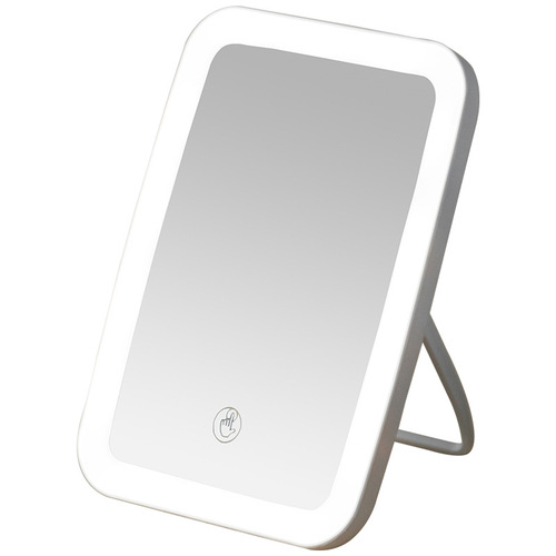 Desktop LED makeup mirror with light USB charging vanity mirror for student dormitory portable foldable additional lighting beauty mirror