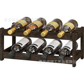 实木红酒架摆件家用客厅葡萄酒架欧式木质红酒瓶架展示架