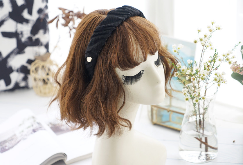 Korean Fabric Woolen Knitting Fold Headband display picture 10
