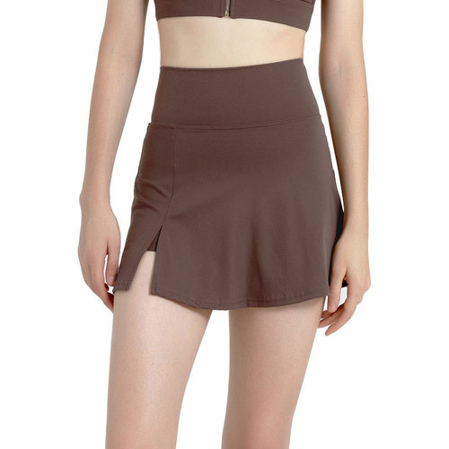 Sports skirt women's side slit sports skirt pants anti-exposure fake two-piece yoga pants skirt fitness yoga skirt tennis skirt