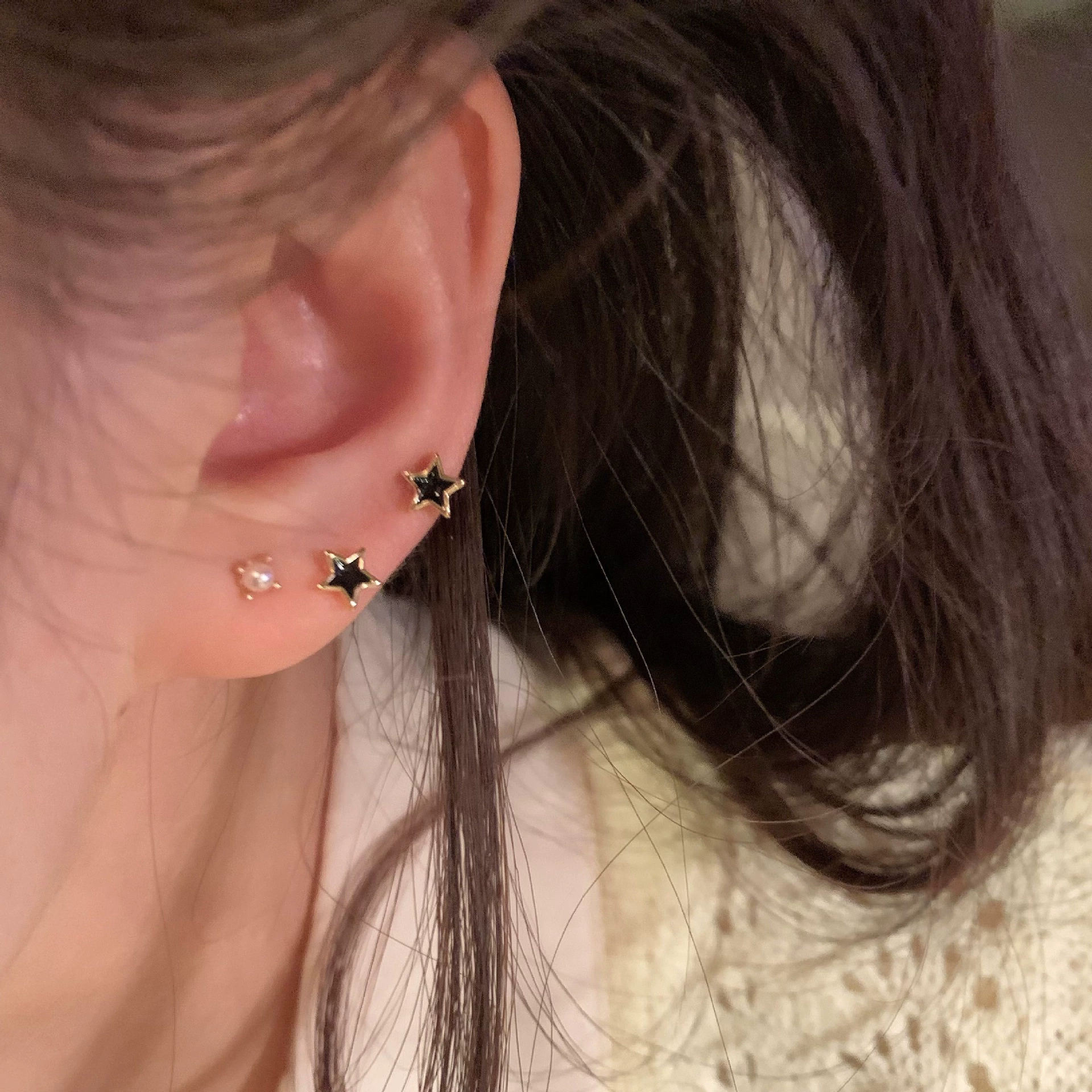 Серебряная игла, маленькие серьги, серебро 929 образец