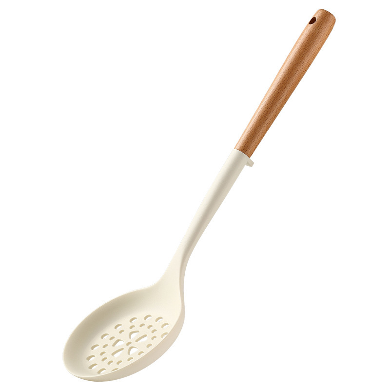 Nuevos productos de cocina de silicona 5 piezas de conjunto de mango blanco alargado diseño de tarjeta de silicona de grado alimenticio resistente a alta temperatura