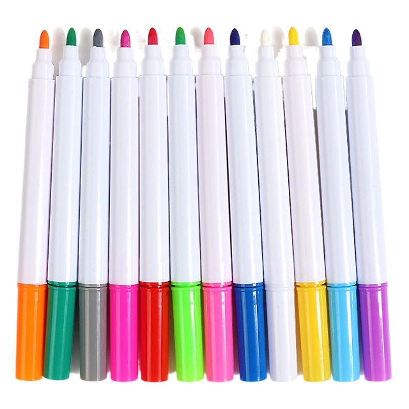 Безпыльный водорастворимый жидкий мел на водной основе стирается детская доска акриловая доска граффити 12 цветов световая доска ручка оптом
