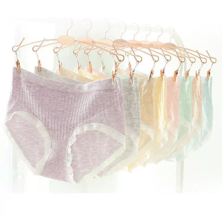 Нижнее белье больших размеров, бесшовное цветное хлопковое нижнее белье со средней талией, женское нижнее белье из цветной пряжи, Хлопковые женские эластичные трусы для подтяжки бедер и живота