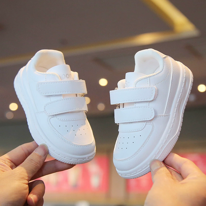 Детские белые туфли, весна-осень 2021, новая спортивная обувь для мальчиков, повседневные кроссовки с низким берцем для девочек, детская обувь на мягкой подошве, одинарная