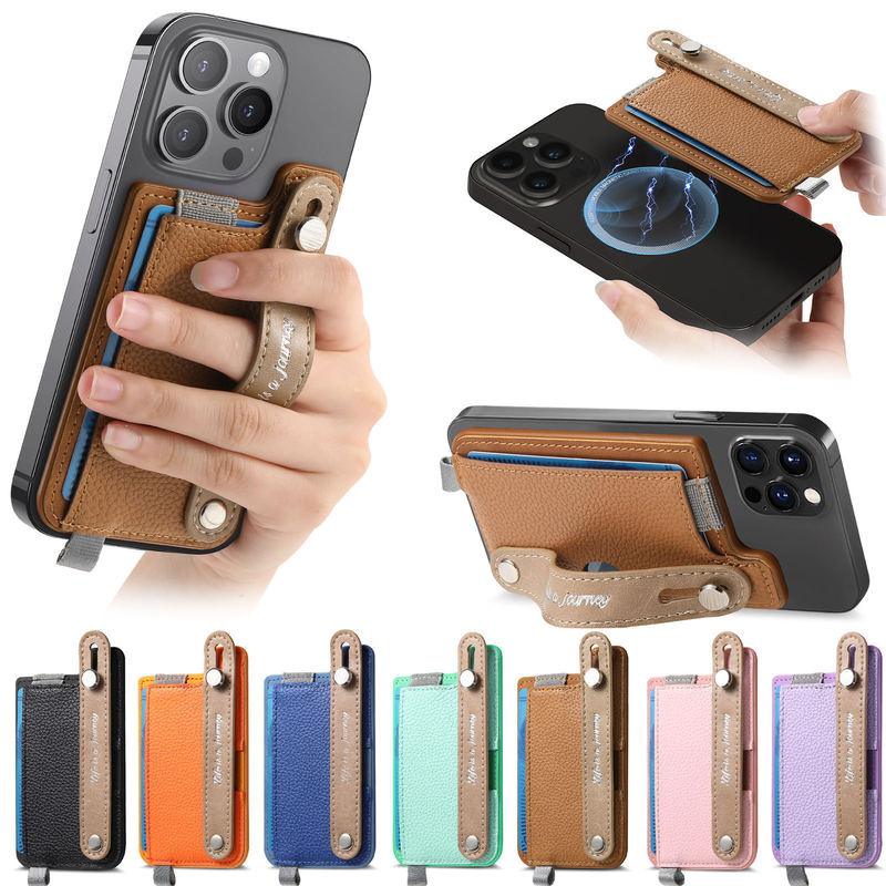 Suitable for Apple 16Pro Max Mobile Phone Case Magsafe Magnetic Card Holder Wristband Holder Card Exquisite Card Holder Suitable for Apple 16Pro Max Mobile Phone Case Magsafe Magnetic Card Holder Wristband Holder Card Exquisite Card Holder