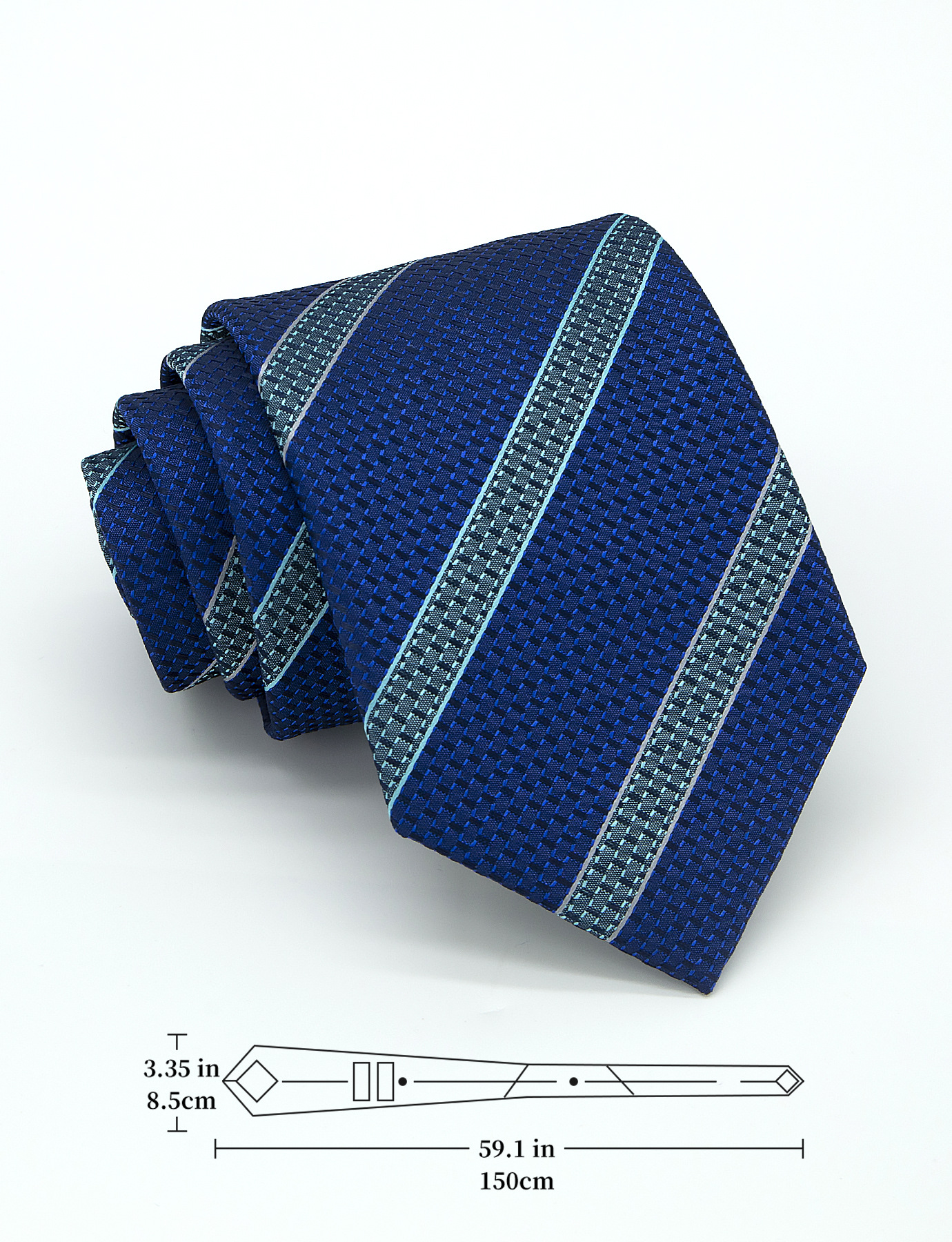 Business Formal Stripe Plaid Polyester Unisex Tie display picture 34