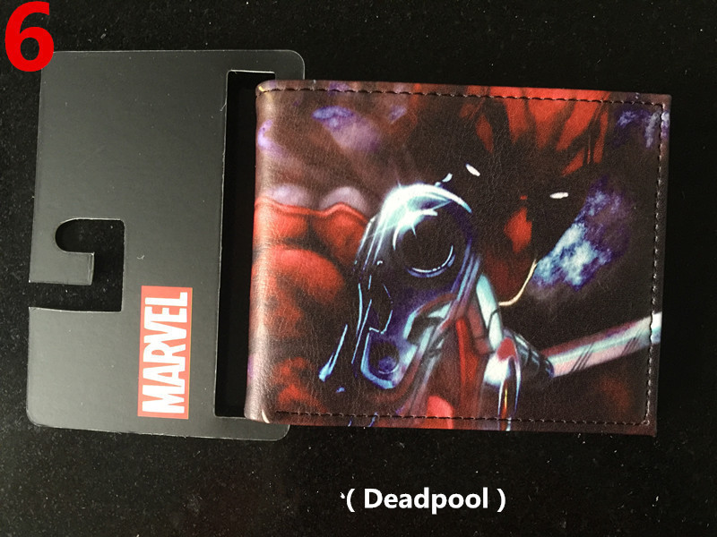 Deadpool deadpool cartera corta Marvel Avengers superhéroe pu cambio cartera
