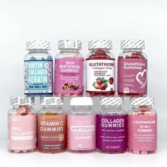 跨境直播SKIN WHITENING gummiesVC软糖美白胶原蛋白亮肤谷光甘肽