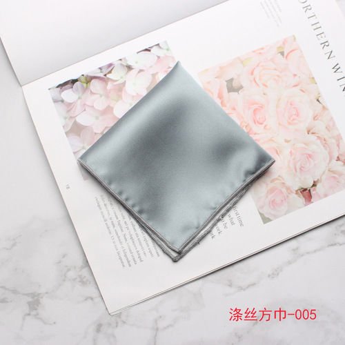 Men's suit solid color British style pocket square, banquet wedding photography shooting formal dress chest square