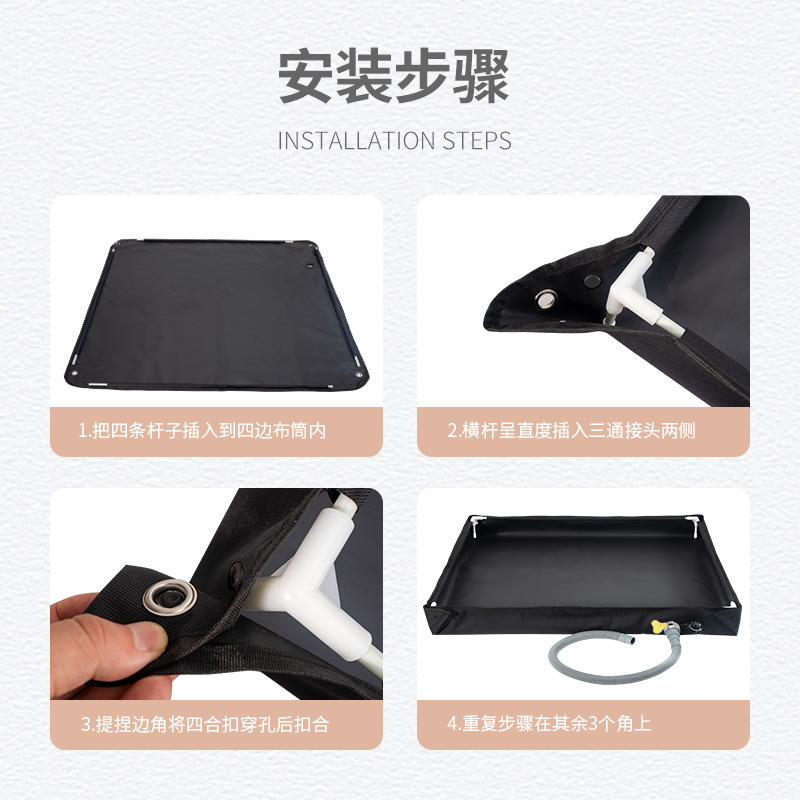 折りたたみ式ポータブルPVC屋外シャワー、屋外用トレイ、キャンプ、水遊び、砂遊び、釣り、庭の掃除用