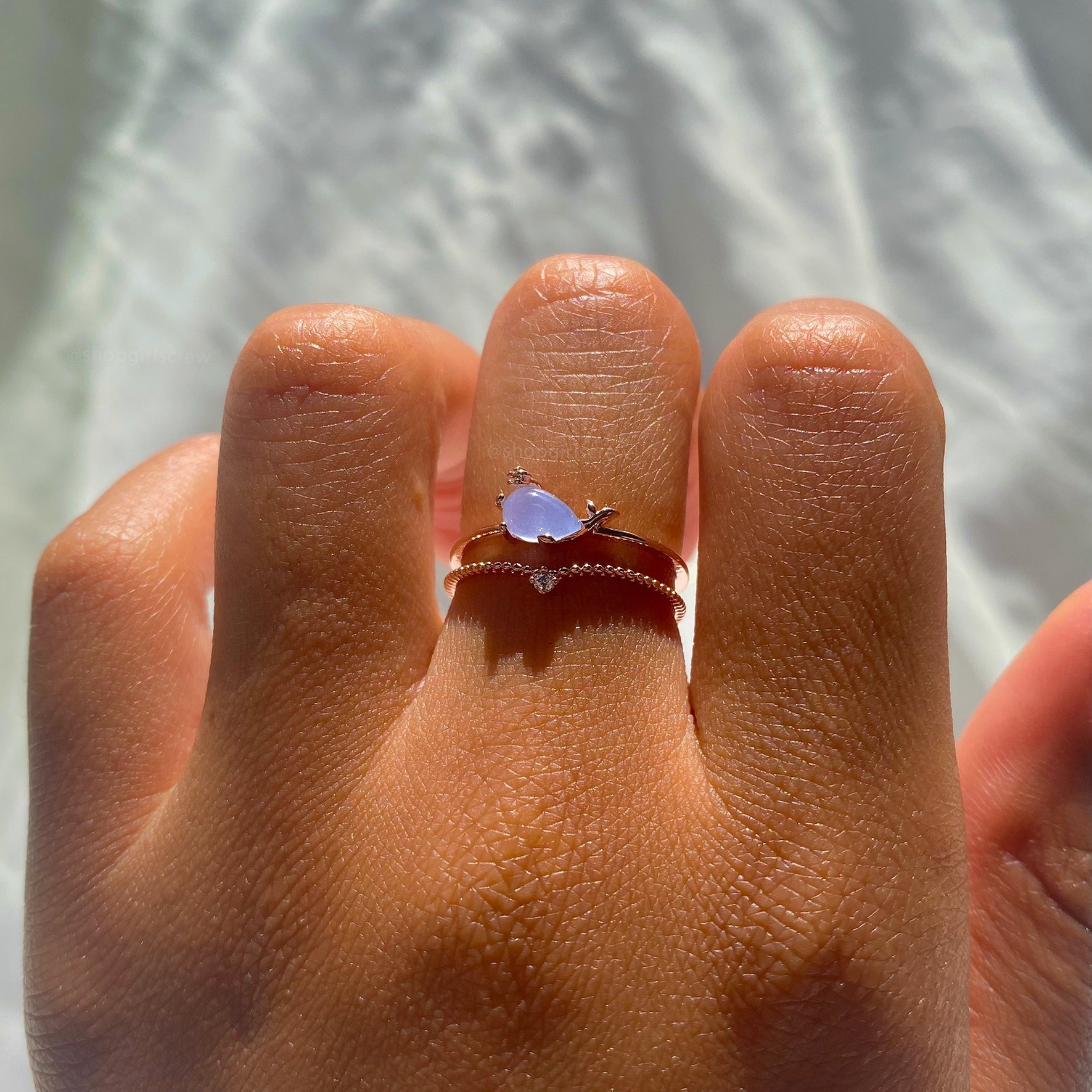 INS Style Marine Animal Ring Fresh Cute Crab Seahorse Color Zircon Ring Bracelet in Stock