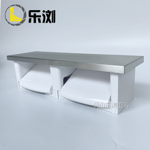 不锈钢纸巾架酒店餐厅养老院医院卫生间厕所双卷纸器收纳置物架盒