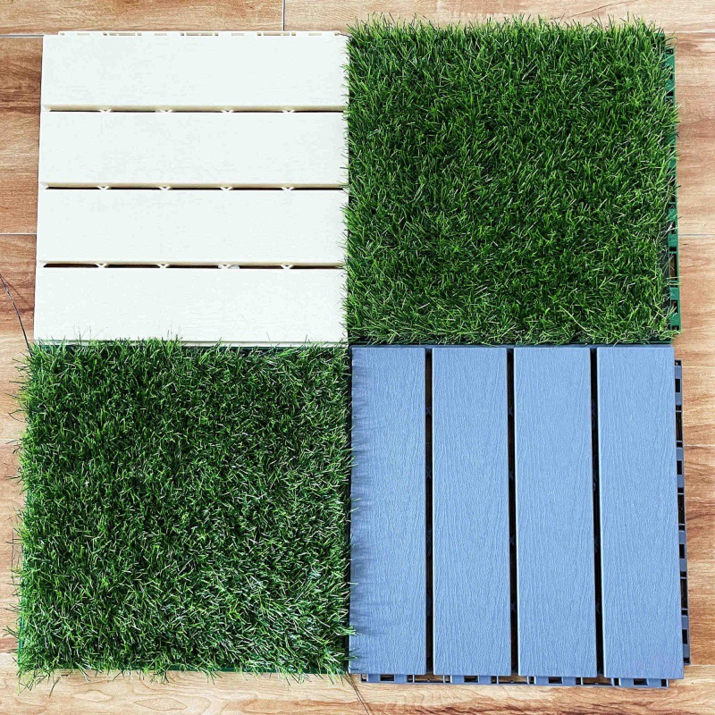Piso de Madera Plástica Ensamble para Exterior Anticorrosivo para Balcón y Jardín image 14