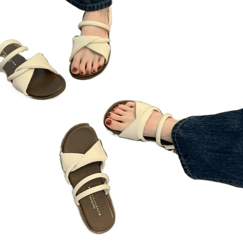 Подходят к юбке, сандалии, обувь, летний шлепок, 2025 год