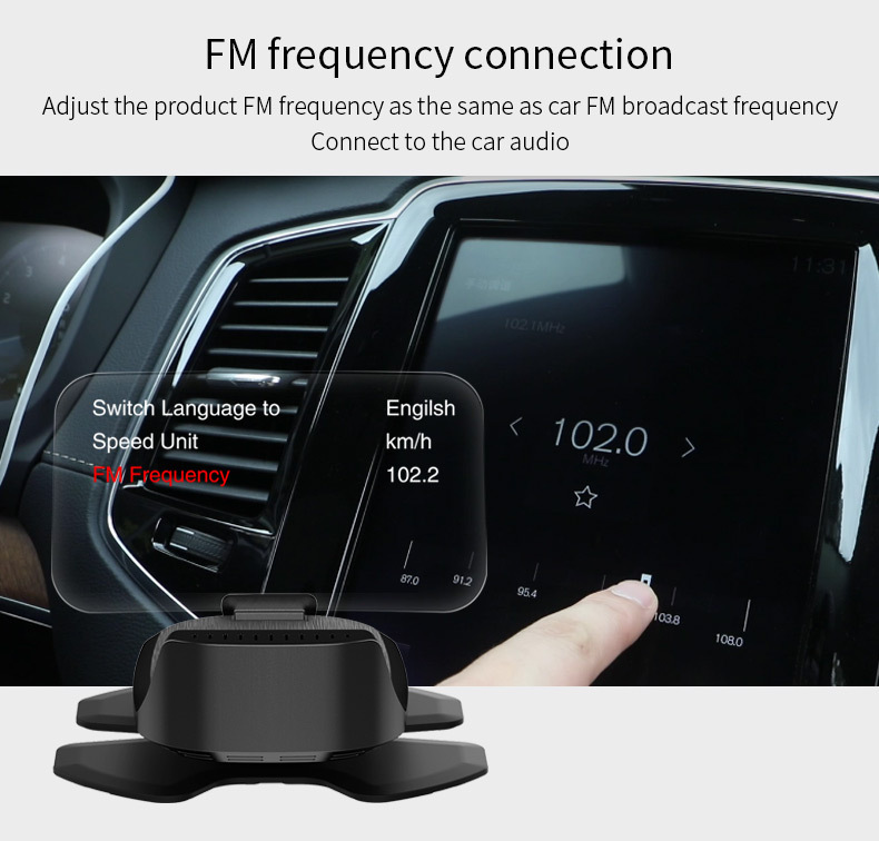 Multifunctional Smart Hud Head-Up Display Carplay Car Navigation Screen Projection Music Player Cigarette Lighter Universal