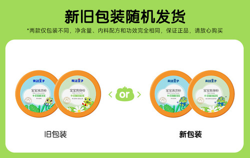 Frog Prince Newborn Baby Powder, 140g with Puff, Cool Powder, Baby Bottom Powder, Heat Rash Powder