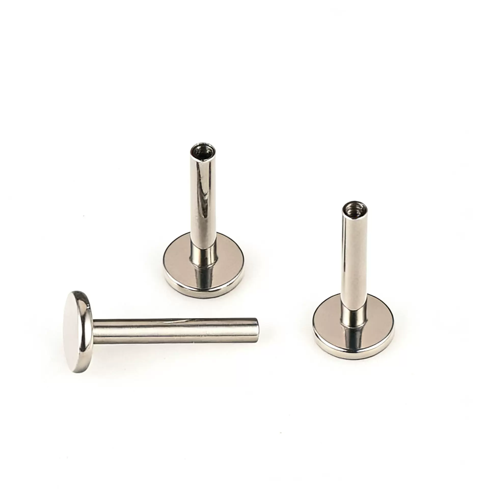 亚马逊跨境耳钉唇钉平底杆G23F136钛唇钉底座穿刺饰品内牙配件