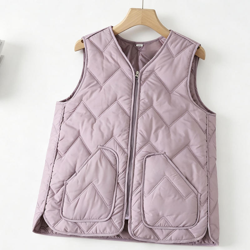 Round Neck Quilted Warm Windproof Vest, down Cotton Vest, Cotton Top, Warm Jacket, New Autumn and Winter Cotton Vest Round Neck Quilted Warm Windproof Vest, down Cotton Vest, Cotton Top, Warm Jacket, New Autumn and Winter Cotton Vest