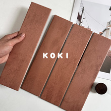 复古哑光红色仿陶土手工砖庭院户外防滑地砖民宿门头吧台装饰瓷砖