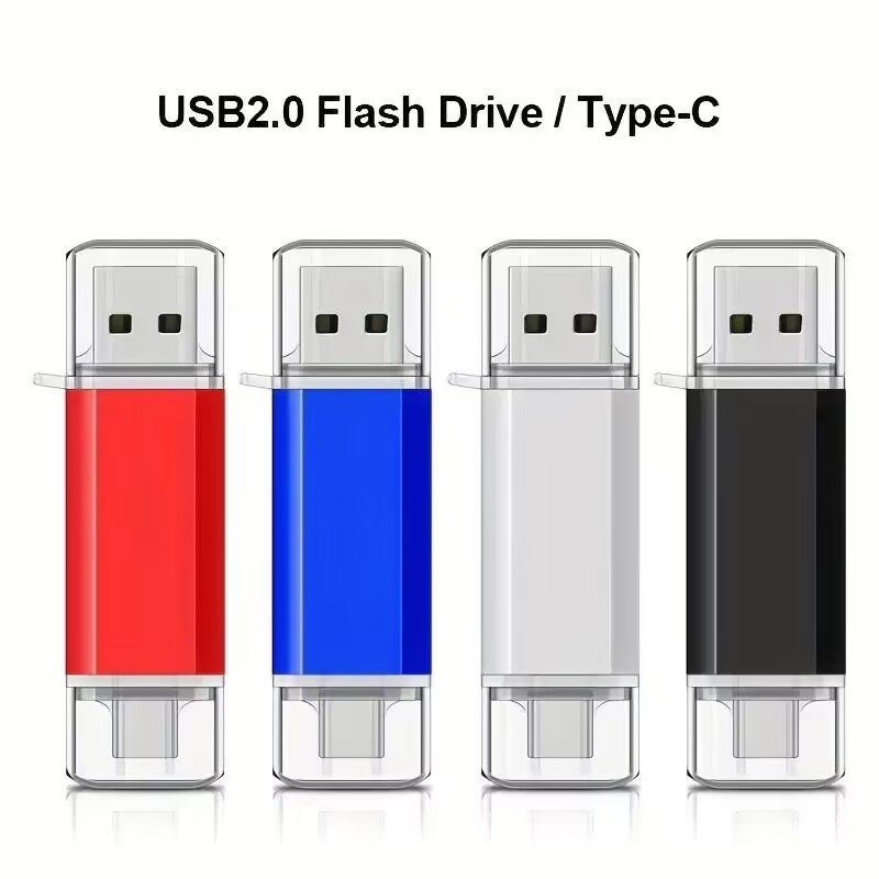 Fabricantes de discos USB un gran número de TYPE-C computadoras móviles de doble interfaz 128g de gran capacidad USB 64G disco USB de metal