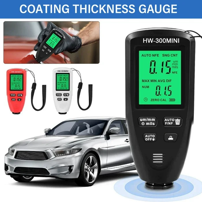 Трансграничный Высокоточный измеритель толщины покрытия, нескользящий измеритель толщины лакокрасочной пленки, измеритель толщины сухой пленки HW-300MI