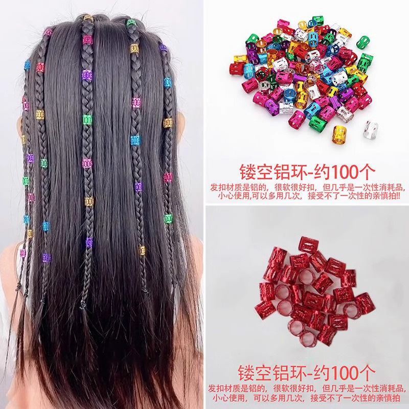 Niñas trenzadas sucias cuerdas de cabello 2025 nuevas niñas trenzadas hebillas de cabello de metal para el cabello atado trenzado artefacto tocado